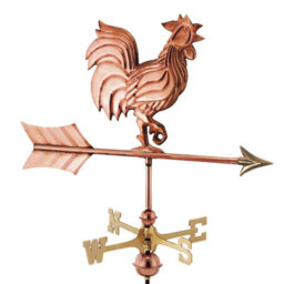 Good Directions Cottage Rooster Copper Weathervane - H67 X W50 X L28 Cm - thumbnail 2