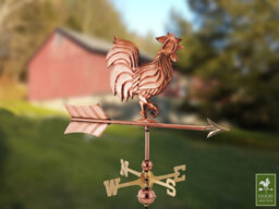 Good Directions Cottage Rooster Copper Weathervane - H67 X W50 X L28 Cm - thumbnail 1