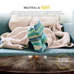 Monhouse Heated Throw - Electric Blanket - Digital Controller - 9Hr Timer, 9 Heat Settings - Double 150X180Cm - Beige Shearling - thumbnail 5