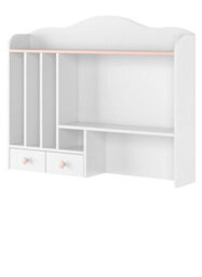 Arte Lovely And Practical Luna Desk Hutch In White Matt And Pink (H)850mm (W)1070mm (D)200mm - Ideal For Storing Cosmetic Products - thumbnail 1
