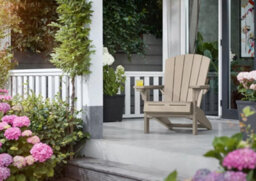 Keter Alpine Adirondack Chair Seat Sun Lounger Garden Silver Sage - thumbnail 3