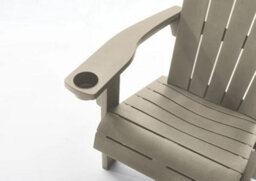 Keter Alpine Adirondack Chair Seat Sun Lounger Garden Silver Sage - thumbnail 4