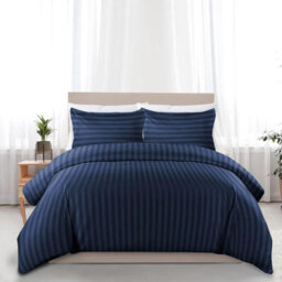 Aspire Homeware Navy Duvet Cover Complete Set, Reversible Modern Bedding Set, King (L)220Cm X (W)230Cm - thumbnail 5