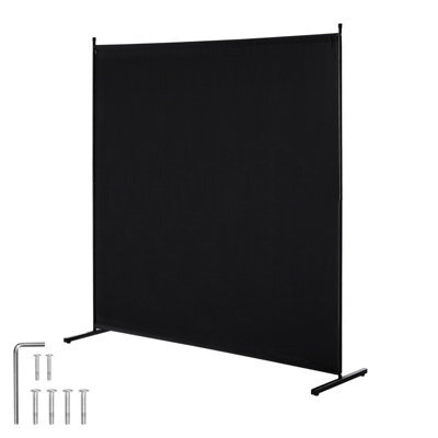 Vevor Single Panel Room Divider, 6Ft Freestanding Privacy Screen Indoor For Office Bedroom, Black - image 1
