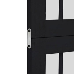 Vidaxl Room Divider 4 Panels Black Solid Wood Paulownia - thumbnail 6