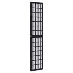 Vidaxl Room Divider 4 Panels Black Solid Wood Paulownia - thumbnail 5