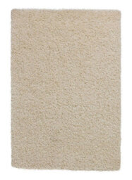Think Rugs Vista 2236 Cream Solid Plain Shaggy Rug -133Cm (Circle) - thumbnail 1