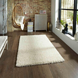 Think Rugs Vista 2236 Cream Solid Plain Shaggy Rug -133Cm (Circle) - thumbnail 2