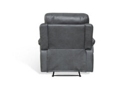 Faux Leather Grey 1 Seater Manual Recliner Chair Venetian - thumbnail 6