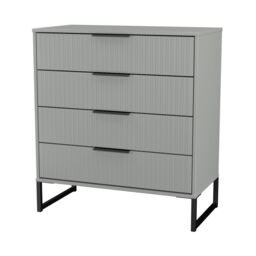 Ancona Matt Dusk Grey 4 Drawer Chest (H)848mm (W)765mm (D)395mm - thumbnail 3