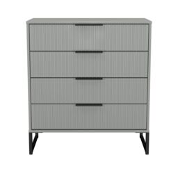 Ancona Matt Dusk Grey 4 Drawer Chest (H)848mm (W)765mm (D)395mm - thumbnail 2