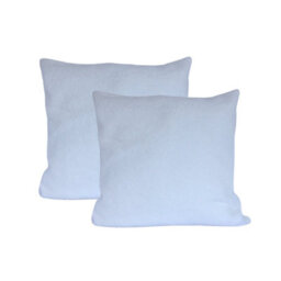 Urban Textures Pack Of 2 Teddy Cushion Covers Square Faux Fur Fleece Pillow Case Cover - 18 X 18 Inches Sky Blue - thumbnail 1