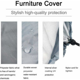 Folding Chair Cover, Protective Cover For Sun Lounger, Garden Furniture, Waterproof, Uv-Resistant, 71 X 110 Cm (Grey) - thumbnail 4