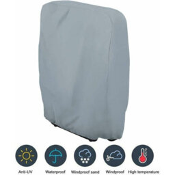 Folding Chair Cover, Protective Cover For Sun Lounger, Garden Furniture, Waterproof, Uv-Resistant, 71 X 110 Cm (Grey) - thumbnail 1