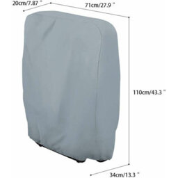 Folding Chair Cover, Protective Cover For Sun Lounger, Garden Furniture, Waterproof, Uv-Resistant, 71 X 110 Cm (Grey) - thumbnail 5