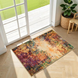 Imperial Rooms Homeware Soft Pile Small Rug Living Room Rugs Anti Slip Doormat Rug Kitchen Rugs Vibrant 40X60Cm - thumbnail 1