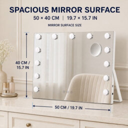 Inmtfei Foldable Dimmable Led Vanity Mirror Usb And 5X Magnifier - thumbnail 8