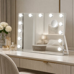 Inmtfei Foldable Dimmable Led Vanity Mirror Usb And 5X Magnifier - thumbnail 2