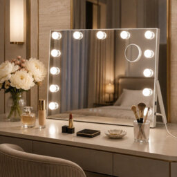 Inmtfei Foldable Dimmable Led Vanity Mirror Usb And 5X Magnifier - thumbnail 1
