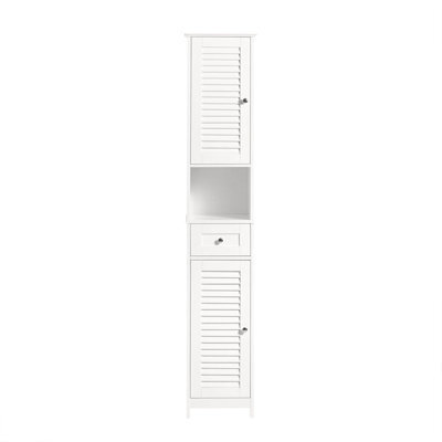 Sobuy Frg236-W, Tall Bathroom Storage Cabinet Freestanding Bathroom Unit With 2 Doors, Drawer And Open Shelf,white,w32Xd30Xh170 - image 1
