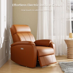 Flexispot Electric Leather Recliner Chairs Xr5 With Usb Charging Port In Brown - thumbnail 2