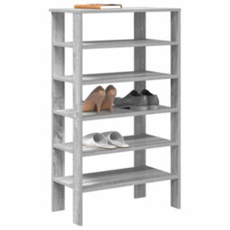 Berkfield Elegant Shoe Rack Grey Sonoma 61X32X105 Cm Engineered Wood - thumbnail 2