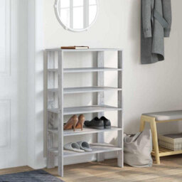 Berkfield Elegant Shoe Rack Grey Sonoma 61X32X105 Cm Engineered Wood - thumbnail 3