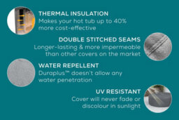 Lay-Z-Spa X Large Round Thermal Hot Tub Cover 216Cm X 80Cm - thumbnail 3