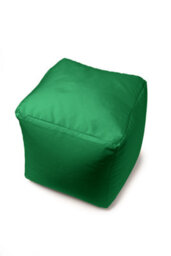 Waterproof Cube Indoor Outdoor Bean Bag Foot Stool Pouffe Dark Green - thumbnail 5