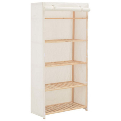Vidaxl Wardrobe White 79X40X170 Cm Fabric - image 1