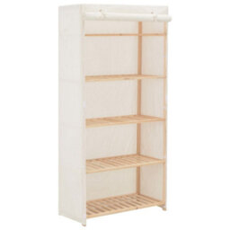 Vidaxl Wardrobe White 79X40X170 Cm Fabric - thumbnail 1