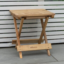 Woodside Folding Coffee Side Snack Table Wooden Garden Patio Furniture - thumbnail 9