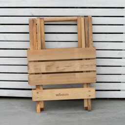 Woodside Folding Coffee Side Snack Table Wooden Garden Patio Furniture - thumbnail 8