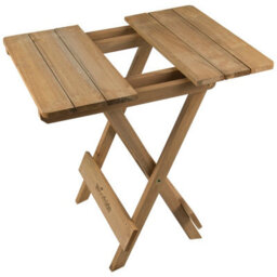 Woodside Folding Coffee Side Snack Table Wooden Garden Patio Furniture - thumbnail 5
