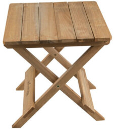 Woodside Folding Coffee Side Snack Table Wooden Garden Patio Furniture - thumbnail 3