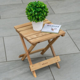 Woodside Folding Coffee Side Snack Table Wooden Garden Patio Furniture - thumbnail 6