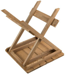 Woodside Folding Coffee Side Snack Table Wooden Garden Patio Furniture - thumbnail 4