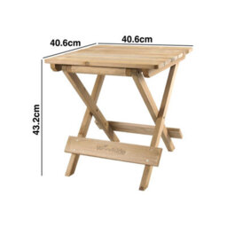 Woodside Folding Coffee Side Snack Table Wooden Garden Patio Furniture - thumbnail 7