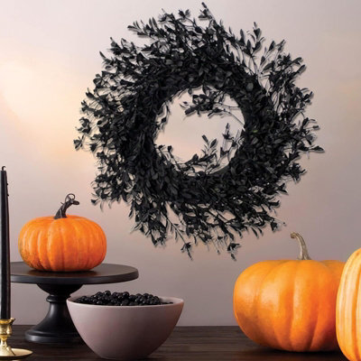 Amorly Halloween Hanging Door Wreaths, Plastic Small Flowers Window Wall Hangings Decor For Door, Porch, And Party Centerpiece - image 1