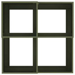 Berkfield Modern Garden Planter Olive Green 100 X 100 X 48 Cm Steel - thumbnail 8