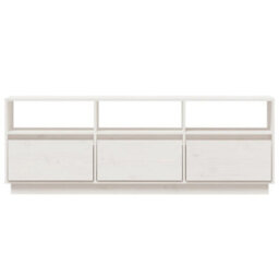 Berkfield Tv Cabinet White 140X37X50 Cm Solid Wood Pine - thumbnail 5