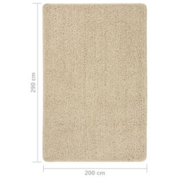 Walplus Shaggy Rug Cream 200X290 Cm Anti Slip - thumbnail 5