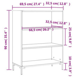 Berkfield Bookcase Concrete Grey 69.5X32.5X90 Cm Engineered Wood - thumbnail 9