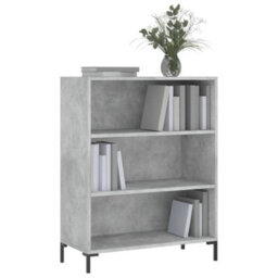 Berkfield Bookcase Concrete Grey 69.5X32.5X90 Cm Engineered Wood - thumbnail 3