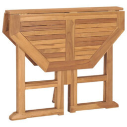 Berkfield 5 Piece Folding Outdoor Dining Set Solid Teak Wood - thumbnail 6