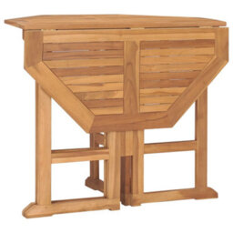 Berkfield 5 Piece Folding Outdoor Dining Set Solid Teak Wood - thumbnail 5