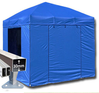 Crocodile Trading 3M X 3M Trader-Max 30 Commercial Instant Shelter Pop Up Gazebos Frame, Canopy & Sides - Royal Blue - image 1