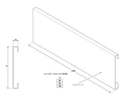 Ilcom Stainless Steel Skirting Board Fc 80mm X 2700mm - Silver Brushed - thumbnail 5