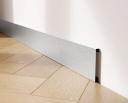 Ilcom Stainless Steel Skirting Board Fc 80mm X 2700mm - Silver Brushed - thumbnail 1