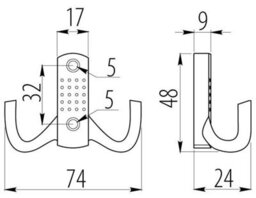 B2C Coat Hat Hooks Twin Robe Door Dress Bathroom Towel Bag Wall Hanger Antique Brass K23-B0 - thumbnail 2